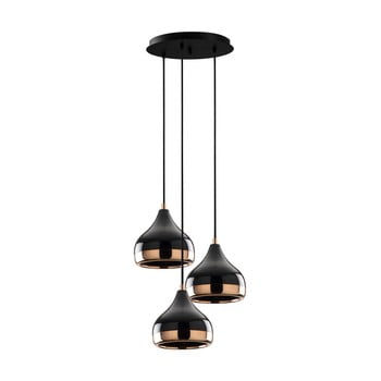 Lustră de 3 becuri opviq lights yildo, negru