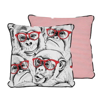 Față de pernă din microfibră really nice things red monkey, 45 x 45 cm