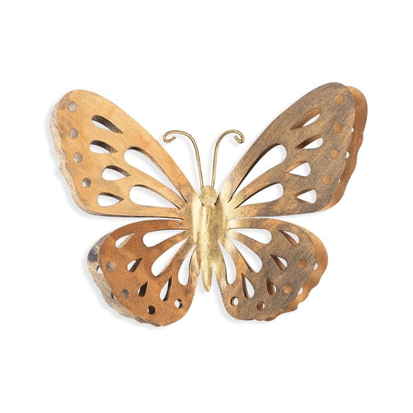 Nástěnná dekorace ve zlaté barvě Tanelorn Butterfly