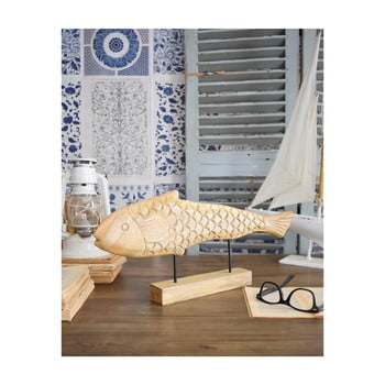 Decorațiune din lemn orchidea milano fish pike, înălțime 20 cm