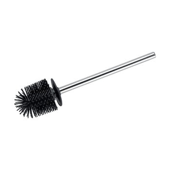 Perie wc din silicon cu cap înlocuibil wenko black