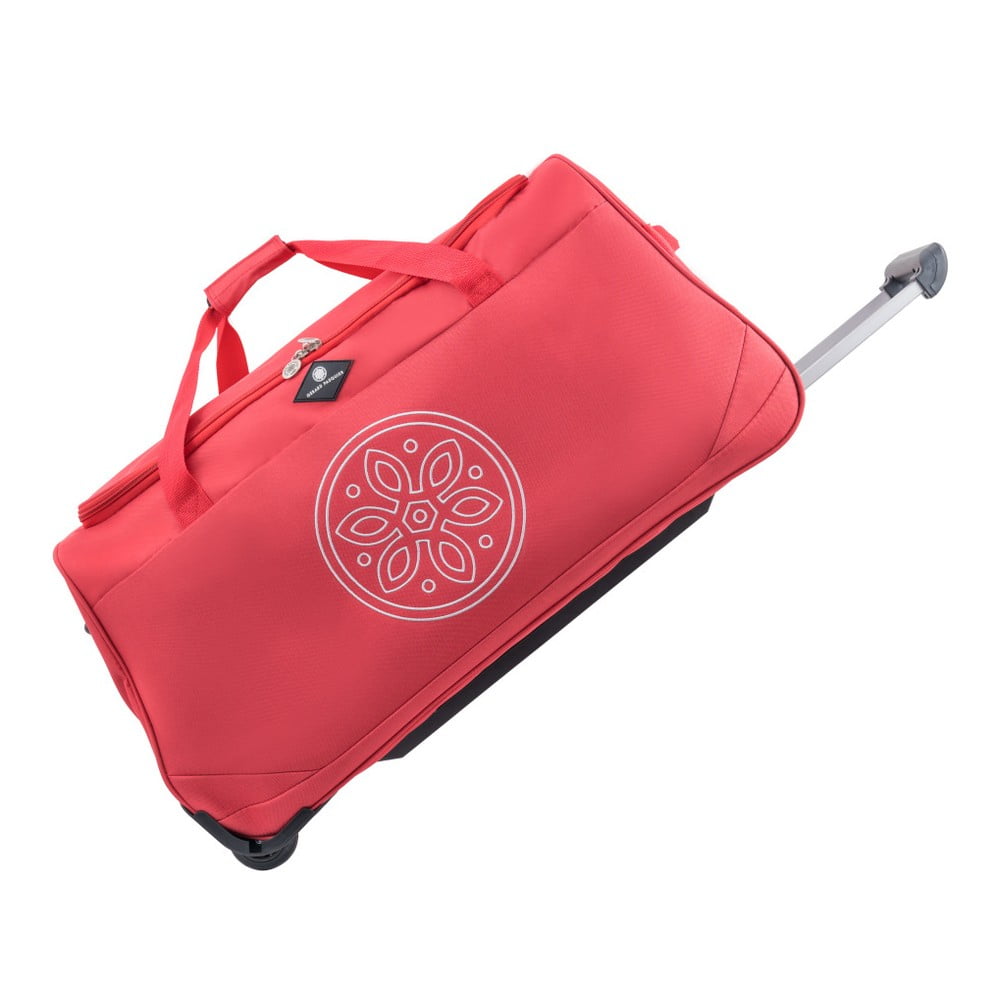 Červená cestovní taška na kolečkách GERARD PASQUIER Miretto, 61 l