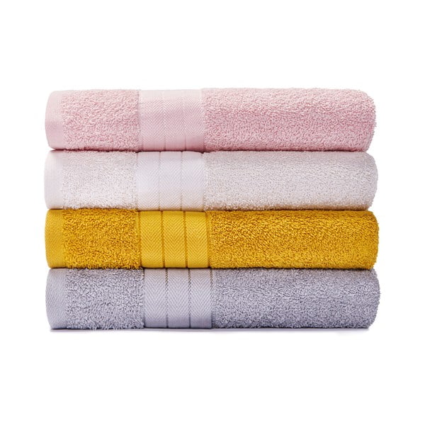 Sada 4 bavlněných ručníků Le Bonom Milano, 50 x 100 cm