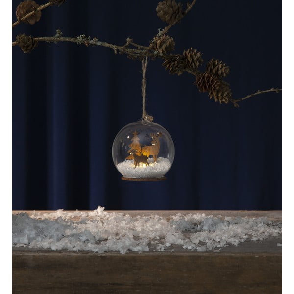 Vánoční závěsná světelná LED dekorace Star Trading Fauna, ø 8 cm