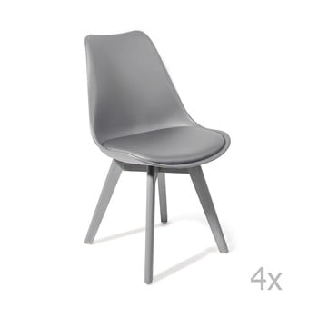 Set 4 scaune dining tomasucci kiki evo, gri