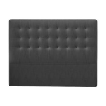 Tăblie pat cu înveliș de catifea windsor & co sofas athena, 200 x 120 cm, gri închis