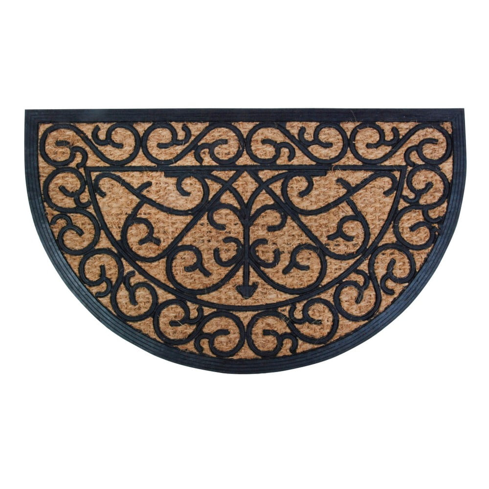 Gumová půlkruhová rohožka s kokosovým vláknem Esschert Design Ornamental