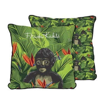 Față de pernă reversibilă din amestec de in madre selva mi mono, 45 x 45 cm