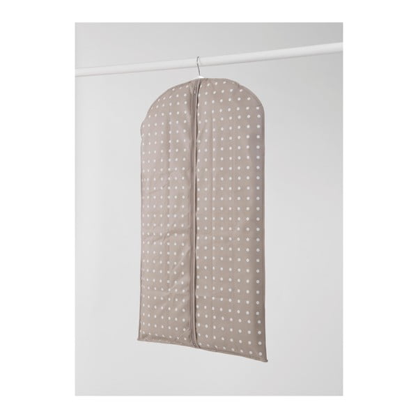 Béžový obal na šaty Compactor Dots, 100 cm