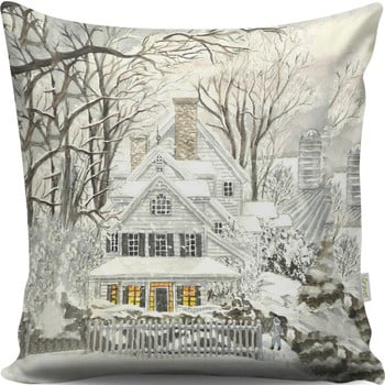 Pernă dreamy xmas house, 43x43 cm