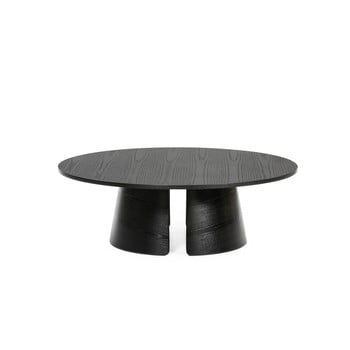 Măsuță de cafea rotundă teulat cep, ø 110 cm, negru