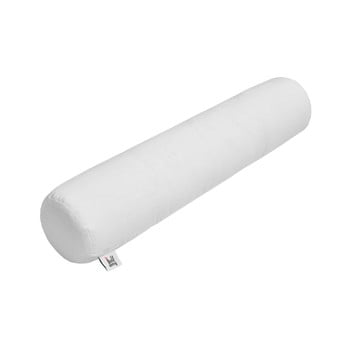 Pernă din in în formă cilindrică pentru copii bellamy snow white, 15 x 70 cm, alb