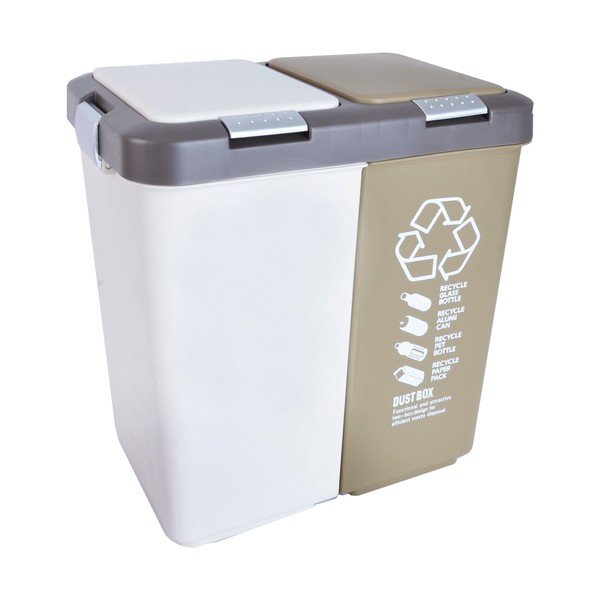 Dvojitý odpadkový koš na tříděný odpad Orion Duo Dust, 40 l