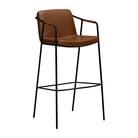 Hnědá barová židle z imitace kůže DAN-FORM Denmark Boto, výška 105 cm