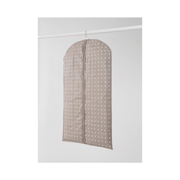 Béžový obal na šaty Compactor Dots, 100 cm