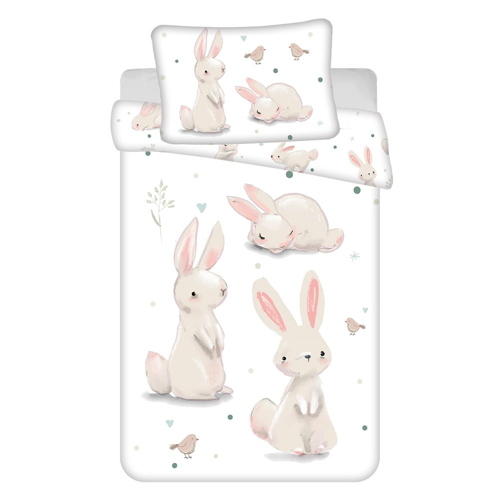 Produktové foto Bavlněné dětské povlečení do postýlky 100x135 cm Bunnies – Jerry Fabrics