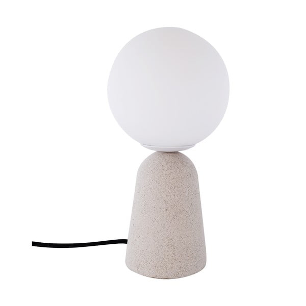 Šedá stolní lampa SULION Creta, výška 29,5 cm