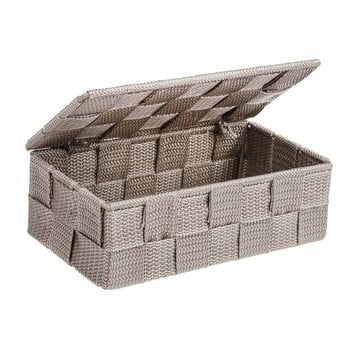 Organizator baie wenko adria mini with lid, maro-gri