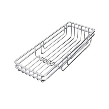 Etajeră dreptunghiulară cu săpunieră metaltex cuba, lungime 30 cm