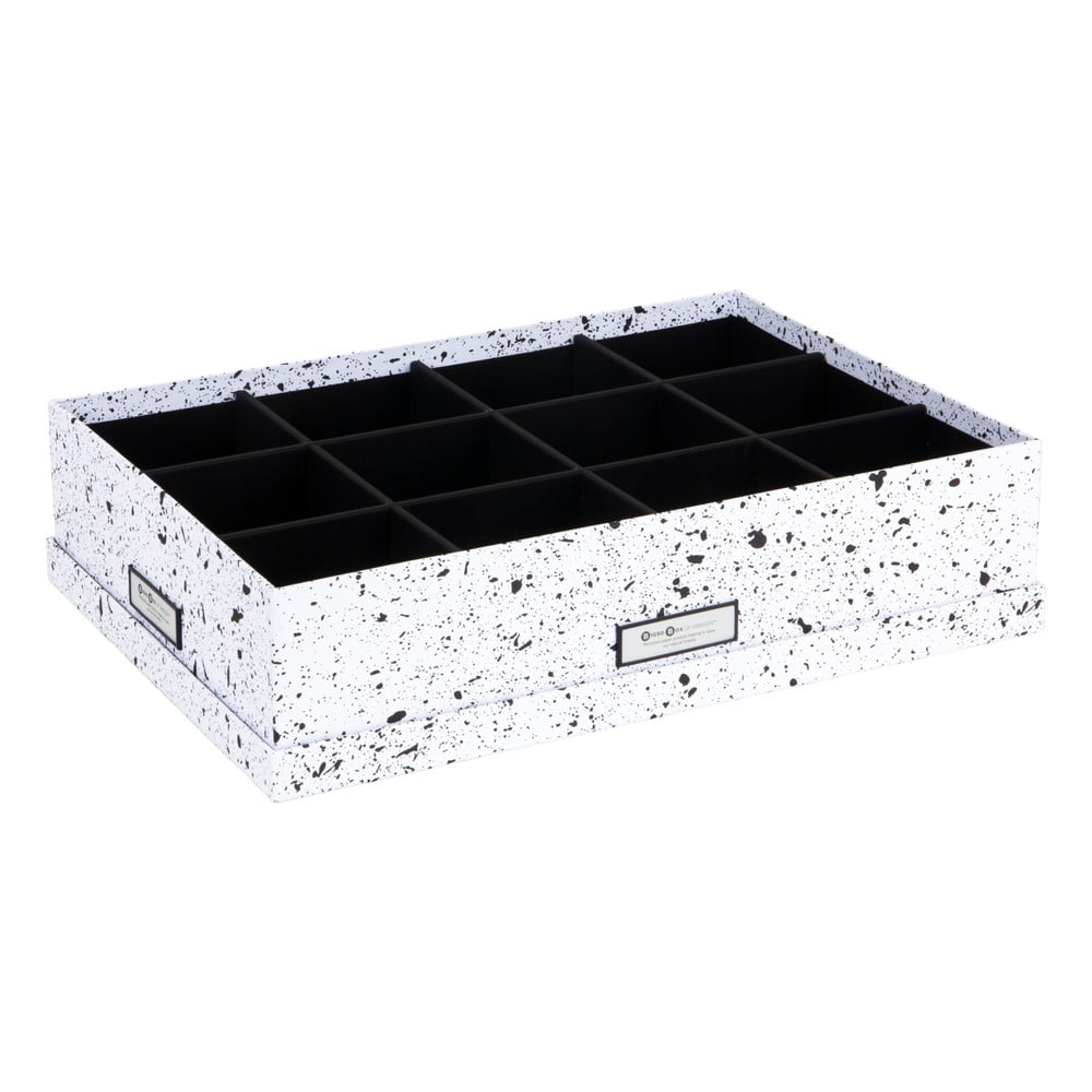 Černo-bílá krabice s přihrádkami Bigso Box of Sweden Jakob