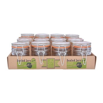 Set 12 borcane în suport esschert design garden, 90 ml
