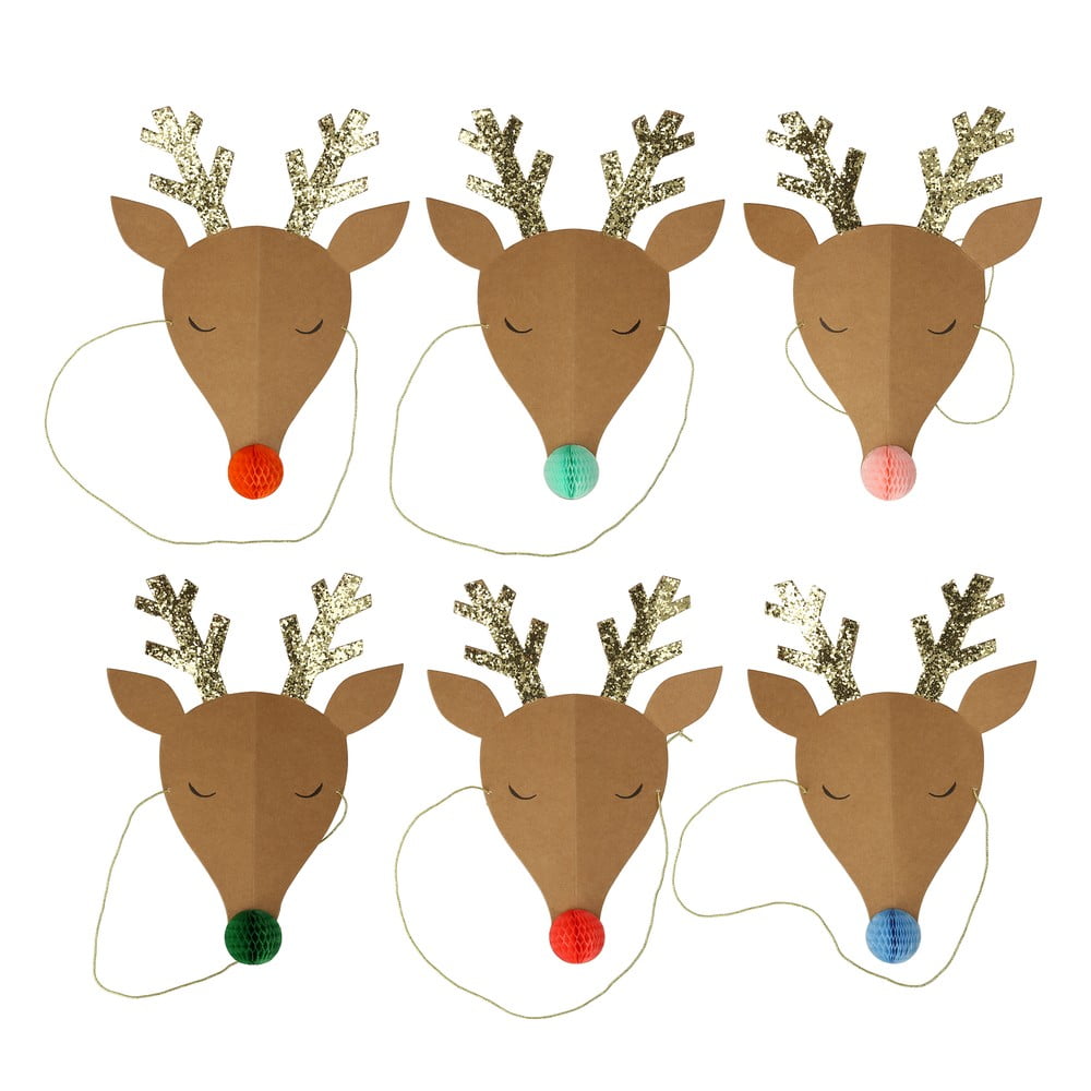 Párty čepičky v sadě 6 ks Reindeer – Meri Meri