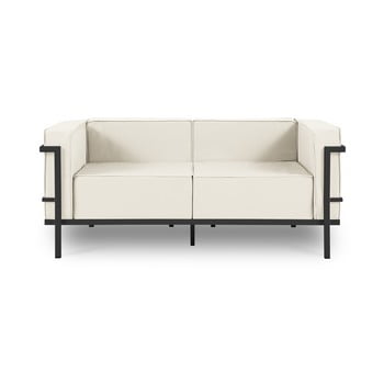 Canapea cu două locuri, adecvată pentru exterior calme jardin cannes, bej - negru