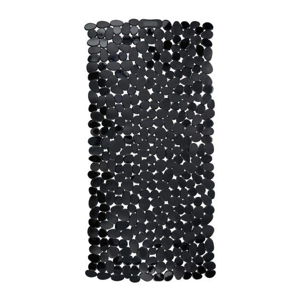Černá protiskluzová koupelnová podložka Wenko Paradise, 71 x 36 cm