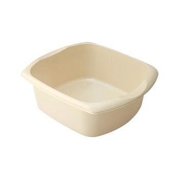 Lighean rectangular din plastic addis, 38 x 32 x 14 cm, crem