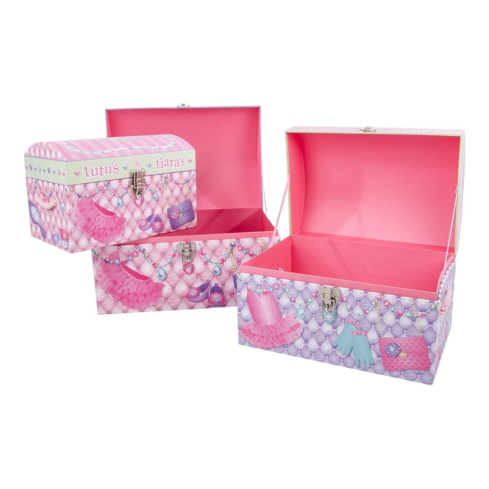 Sada 3 úložných krabic Princess