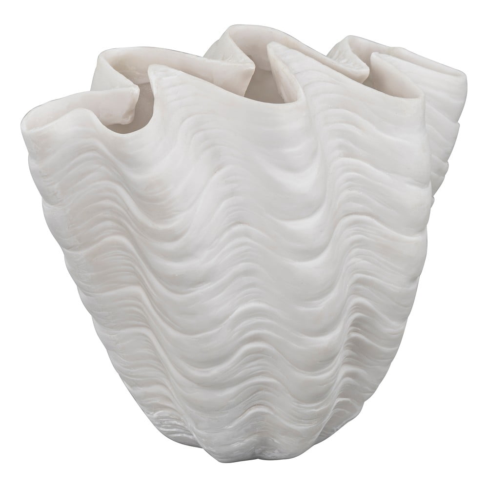 Bílá váza z polyresinu (výška 22 cm) Shell – Mette Ditmer Denmark