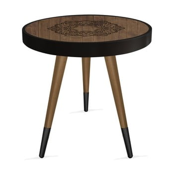 Măsuță Rassino Oriental Wood Circle, ⌀ 45 cm