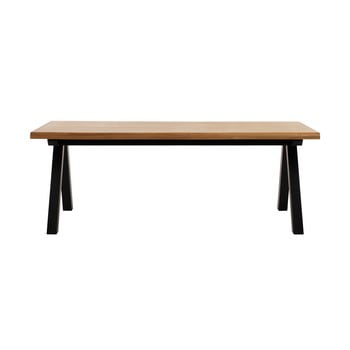 Masă cu blat din lemn de stejar alb unique furniture oliveto