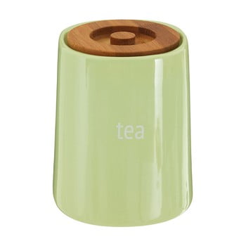 Recipient pentru ceai cu capac din lemn de bambus premier housewares fletcher, 800 ml, verde