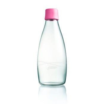 Sticlă cu garanție pe viață retap, 800 ml, roz deschis