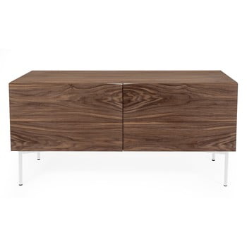 Comodă în decor de lemn de nuc woodman flop, 65 x 120 cm, maro
