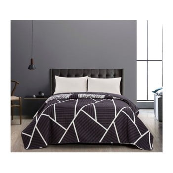 Cuvertură reversibilă DecoKing Catmint, 240 x 260 cm, negru