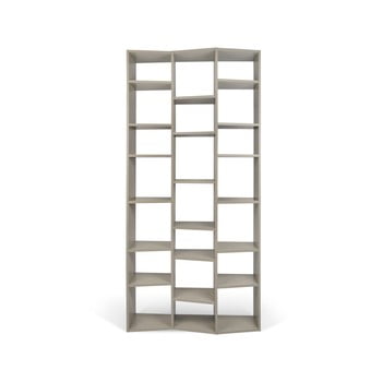 Bibliotecă temahome valsa, înălțime 224 x 110 cm, gri
