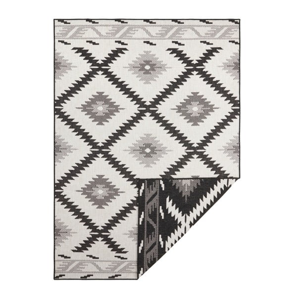 Černo-krémový venkovní koberec NORTHRUGS Malibu, 170 x 120 cm