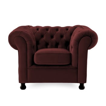 Fotoliu vivonita chesterfield, roșu bordo