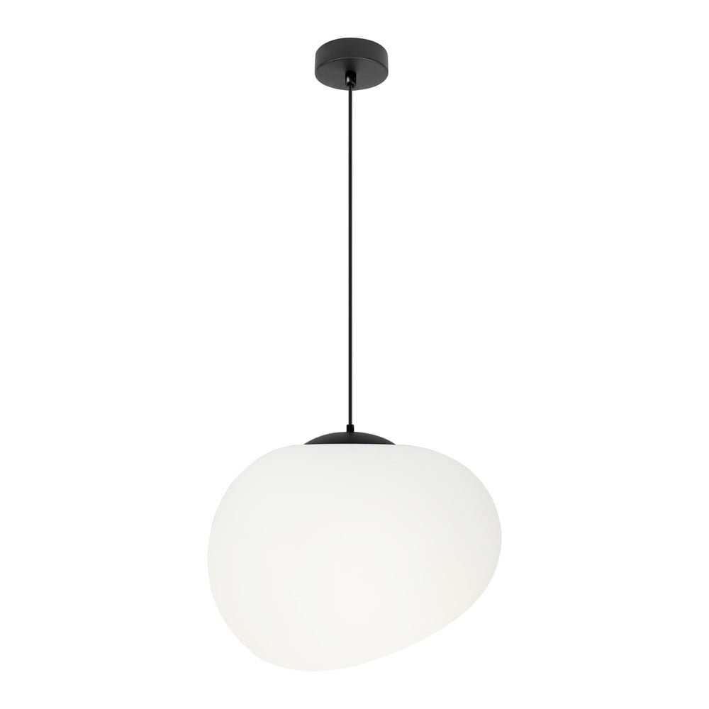 Černo-bílé závěsné svítidlo ø 25 cm Stones – Candellux Lighting