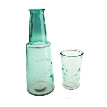 Carafă din sticlă cu pahar Dakls, 800 ml, verde imagine