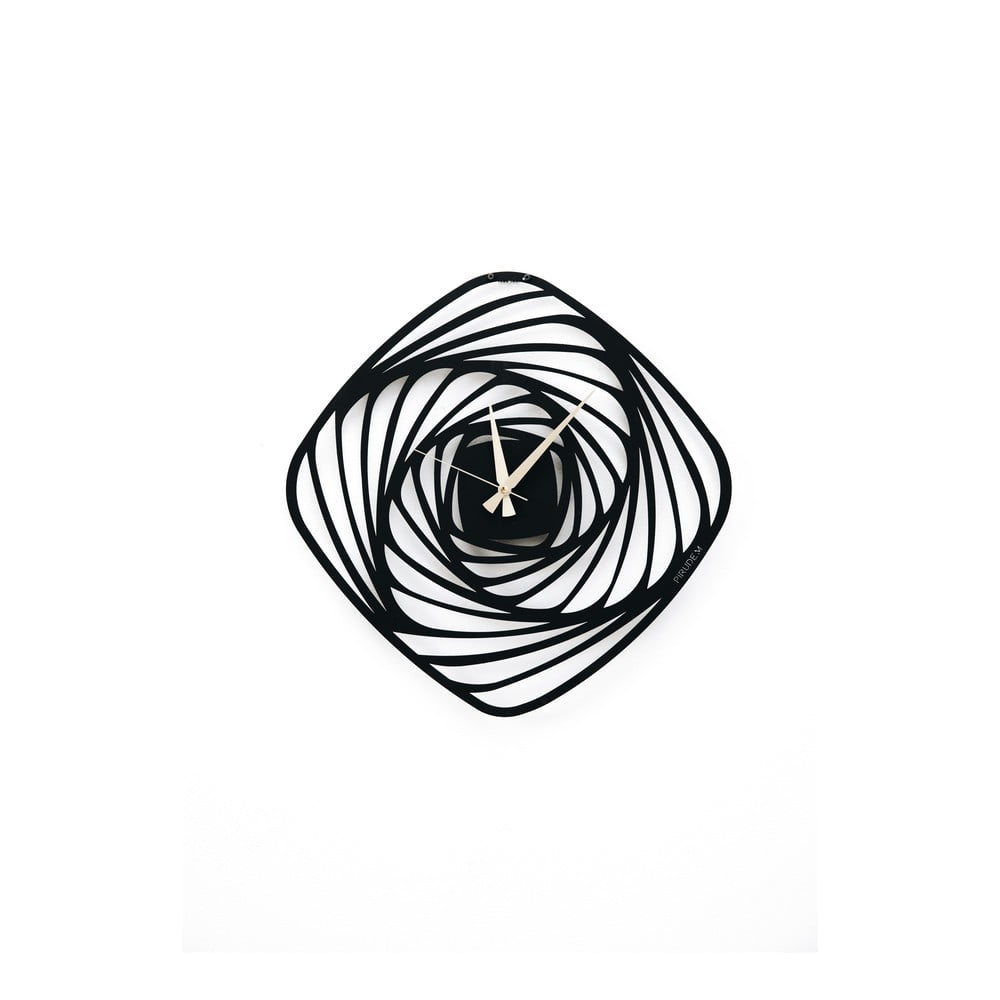 Černé kovové nástěnné hodiny Girdap, ⌀ 50 cm