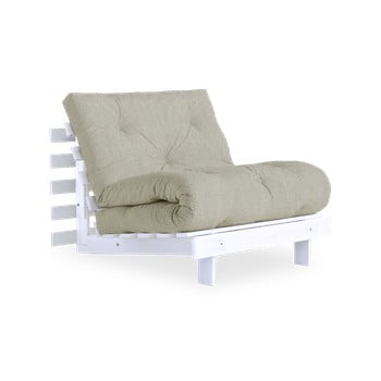 Fotoliu extensibil karup design roots white, bej - gri