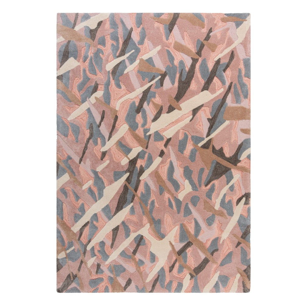 Šedo-růžový koberec Flair Rugs Bark, 160 x 230 cm