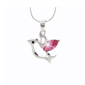 Colier cu Swarovski Elements Laura Bruni Birb, roz