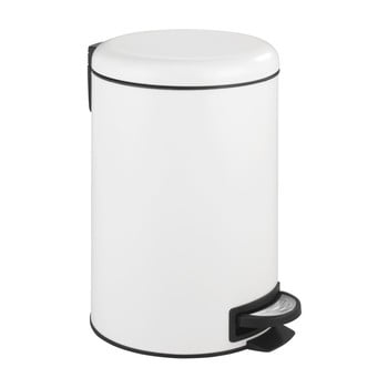 Coș de gunoi cu pedală wenko leman, 12 l, alb