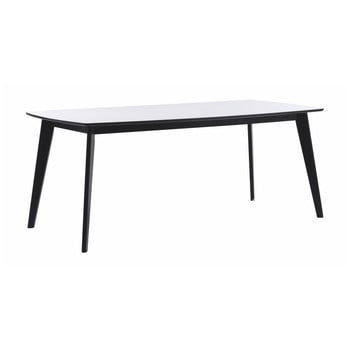 Masă dining rowico griffin, lungime 190 cm, alb-negru