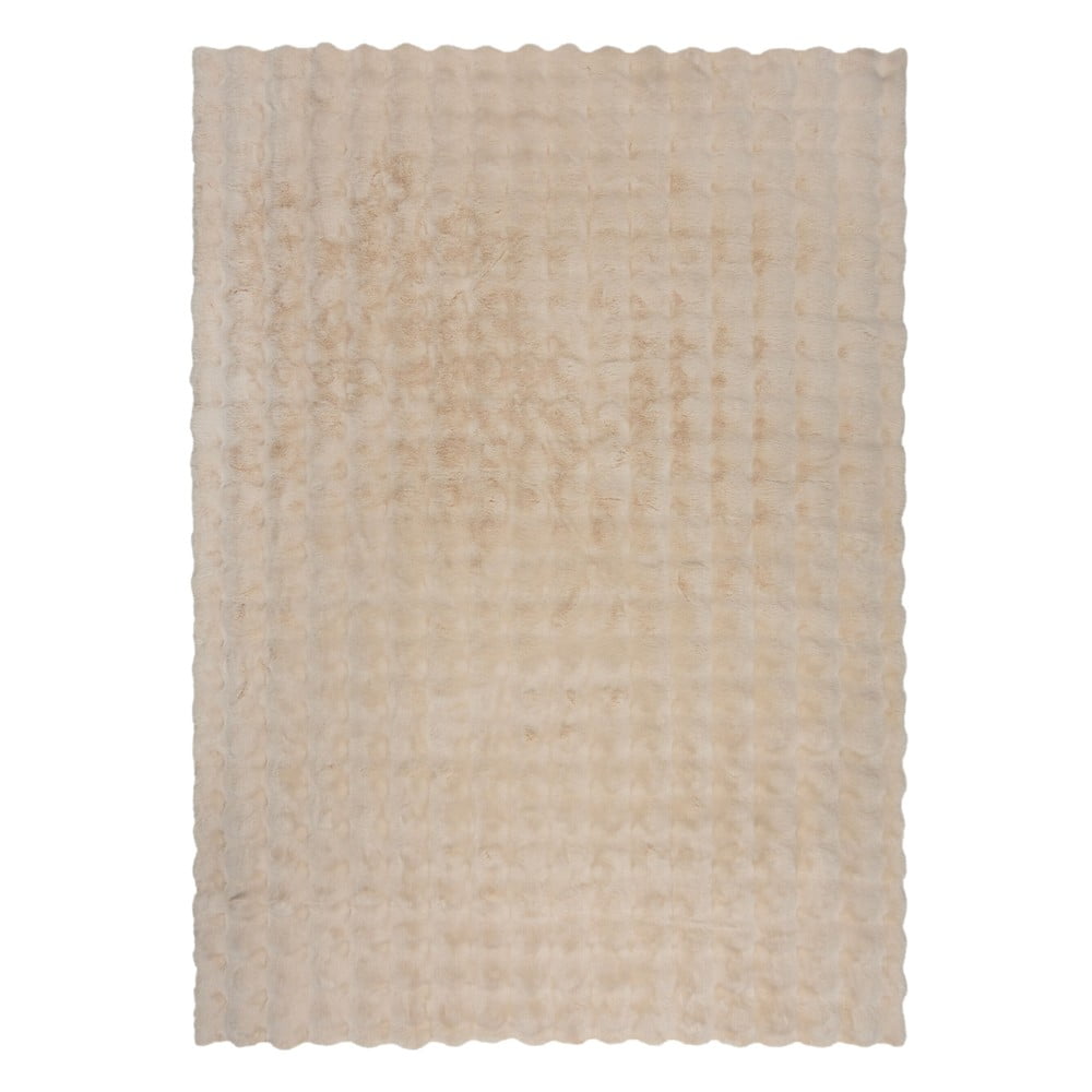 Krémová syntetická kožešina 180x290 cm Waffle Faux Fur – Flair Rugs