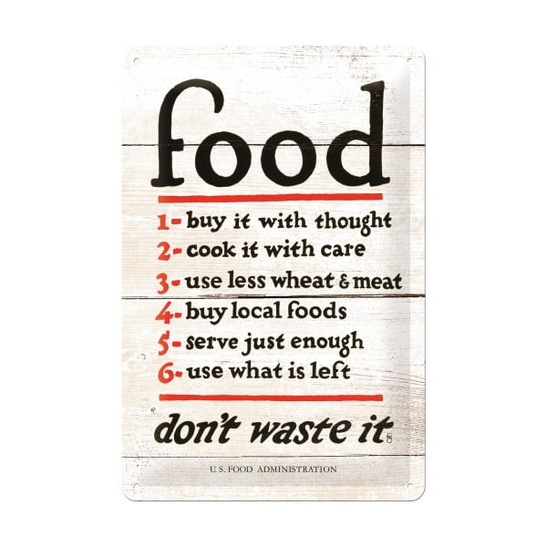 Nástěnná dekorativní cedule Postershop Food Rules